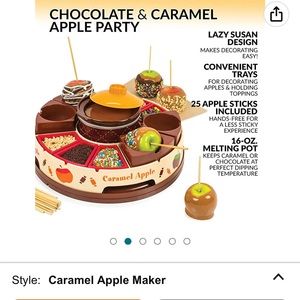 NEW IN BOX DIY candy apple/fondue kit Nostalgia Chocolate & Caramel Fondue Pot